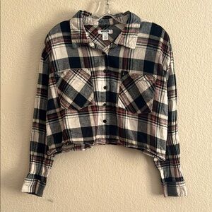 Flannel Crop Top